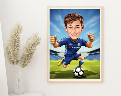Personalised FC Chelsea Caricature