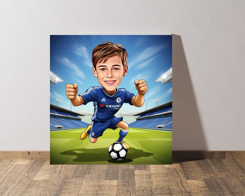 Personalised FC Chelsea Caricature