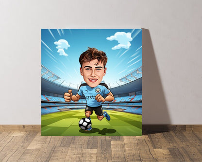 Personalised Man City Caricature