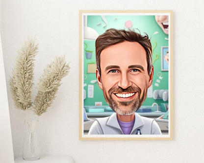 Personalised Dentist Caricature