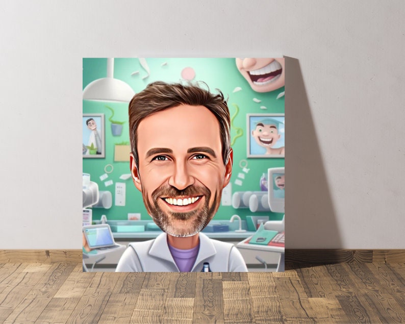 Personalised Dentist Caricature