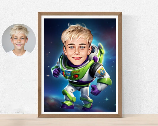 Personalised Buzz Light Year Caricature