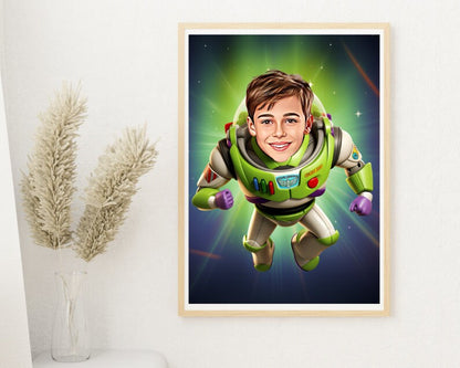 Personalised Buzz Light year Caricature