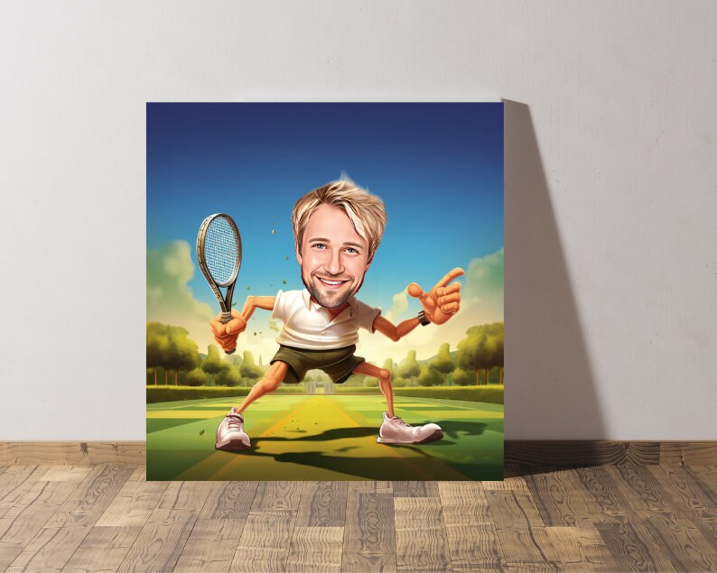 Personalised Tennis Caricature