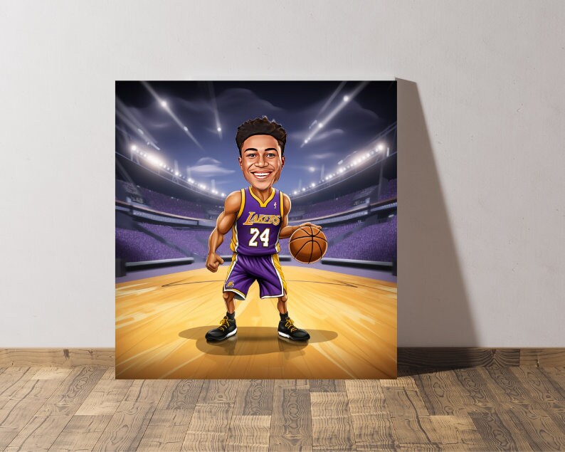 Personalised Lakers Caricature