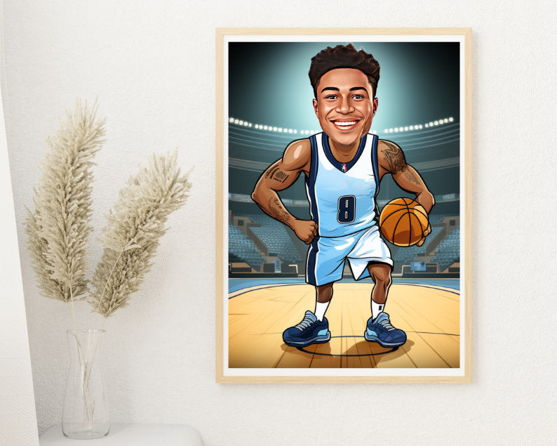 Personalised Grizzlies Caricature