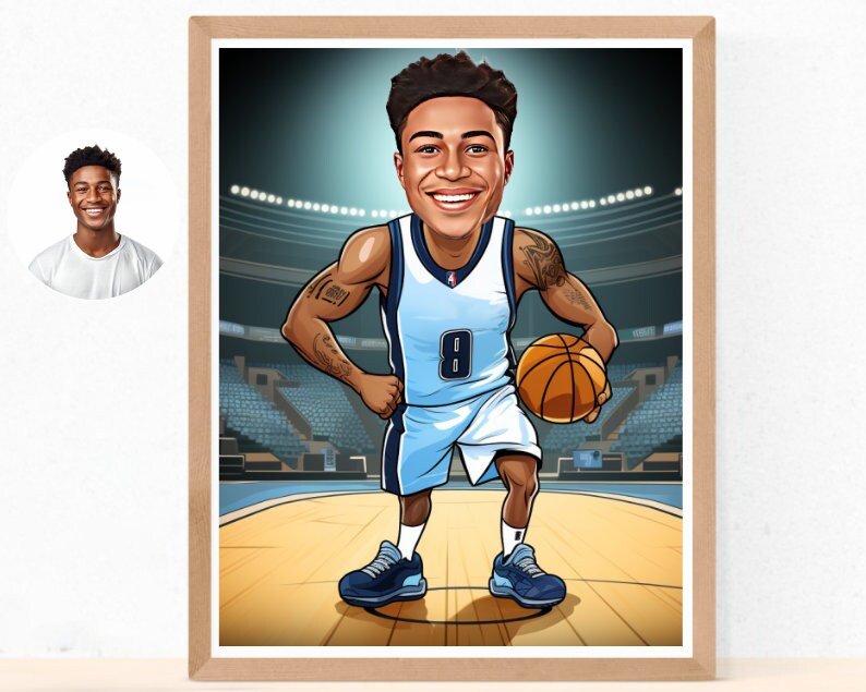 Personalised Grizzlies Caricature