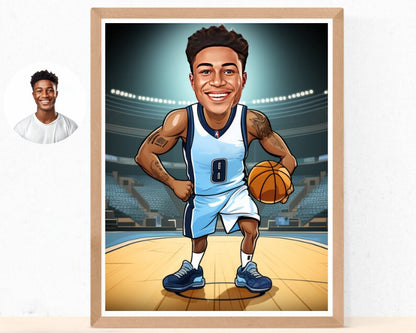 Personalised Grizzlies Caricature