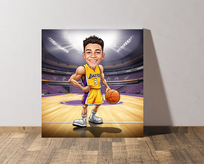 Personalised Lakers Caricature