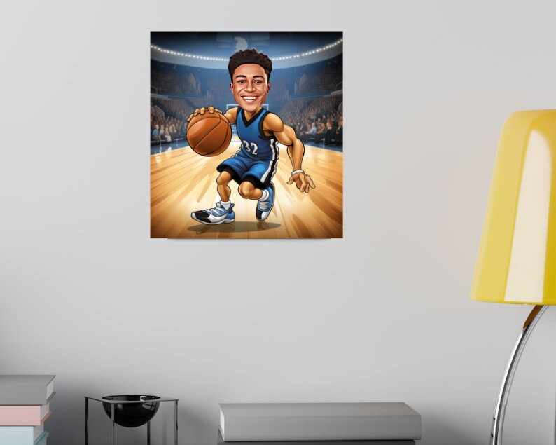 Personalised Timberwolves Caricature