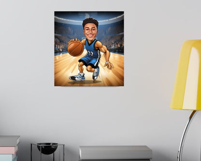 Personalised Timberwolves Caricature