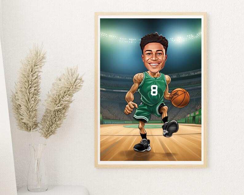 Personalised Celtics Caricature