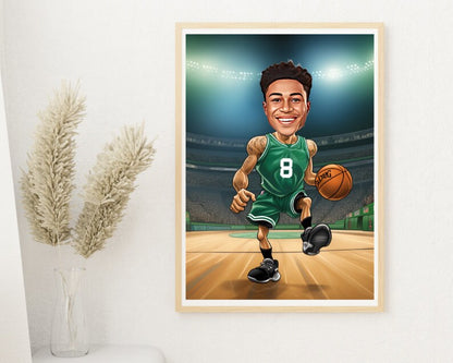 Personalised Celtics Caricature