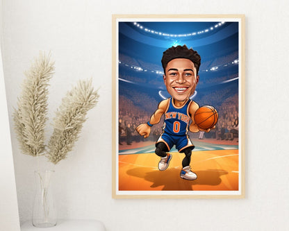 Personalised Knicks Caricature