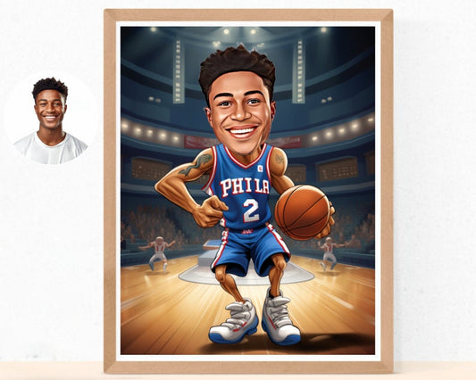 Personalised 76ers Caricature
