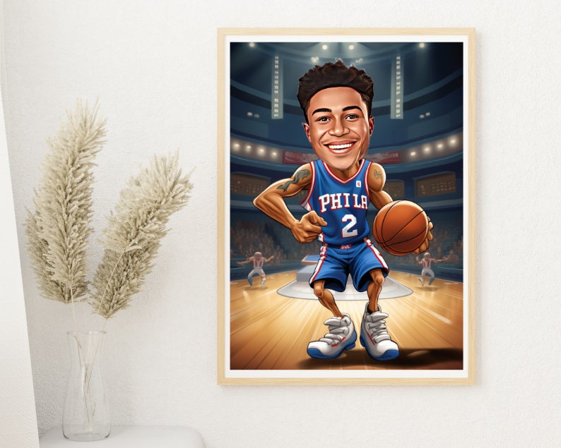 Personalised 76ers Caricature