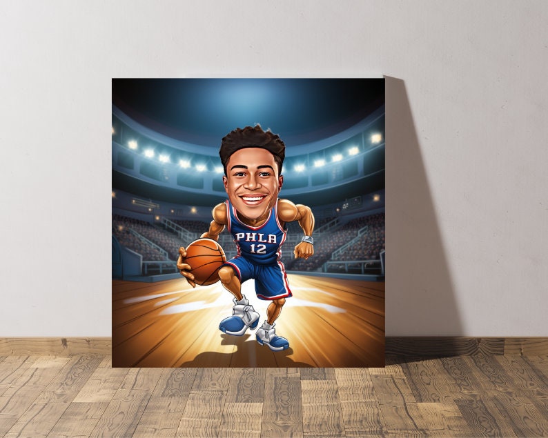 Personalised 76ers Caricature