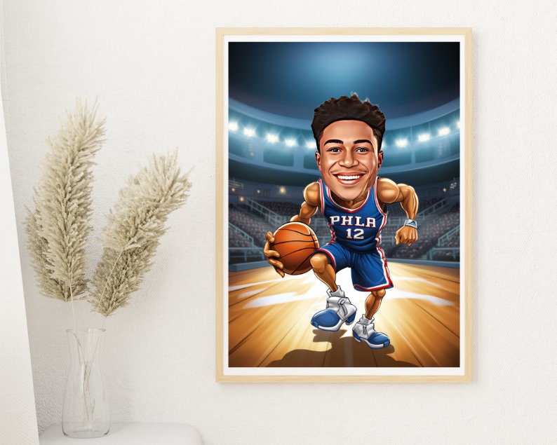 Personalised 76ers Caricature