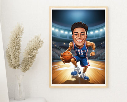 Personalised 76ers Caricature