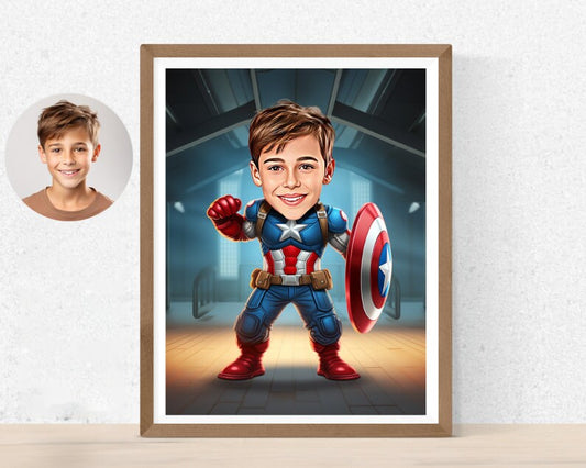 Personalised Captain America Caricature