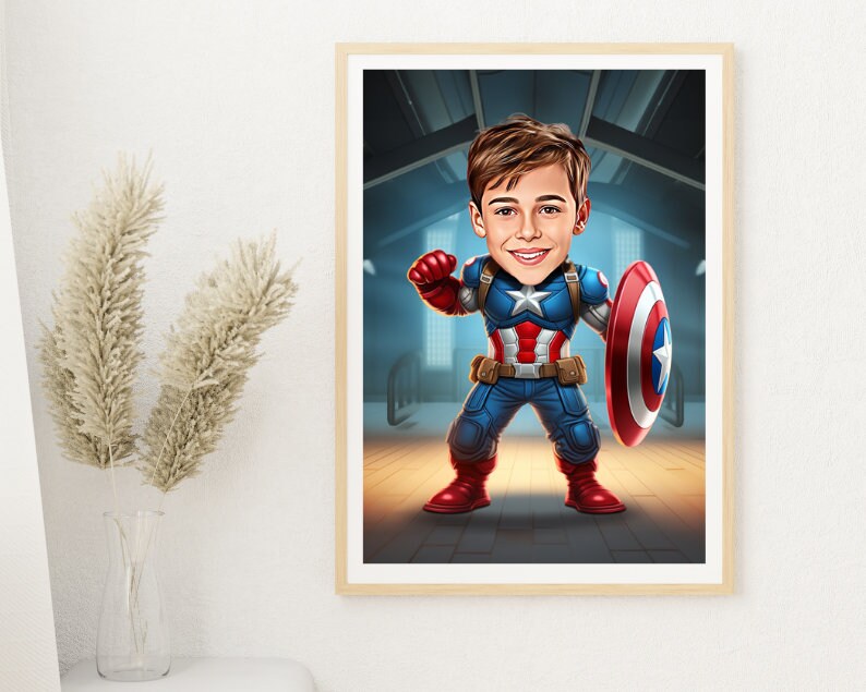 Personalised Captain America Caricature