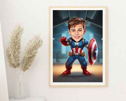 Personalised Captain America Caricature