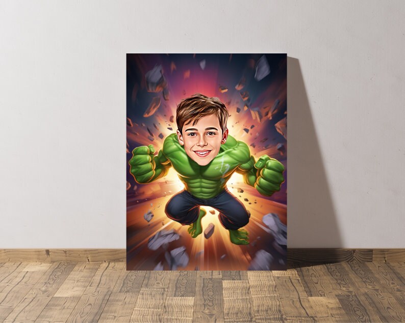 Personalised Hulk Caricature