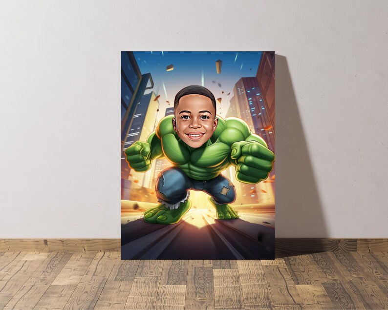 Personalised Hulk Caricature