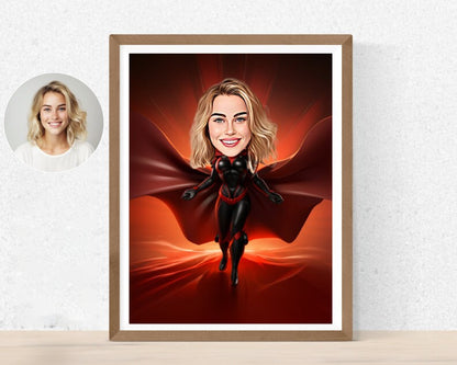 Personalised Black Widow Caricature