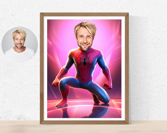Personalised Spiderman Caricature