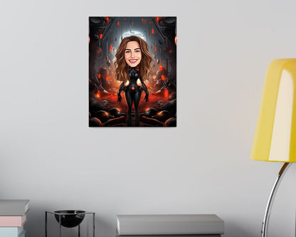 Personalised Black Widow Caricature