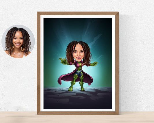 Personalised Gamora Caricature