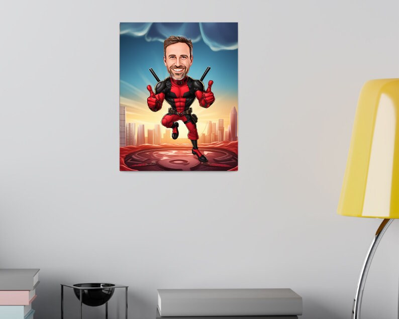 Personalised Deadpool Caricature