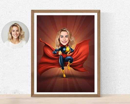 Personalised Ms Marvel Caricature