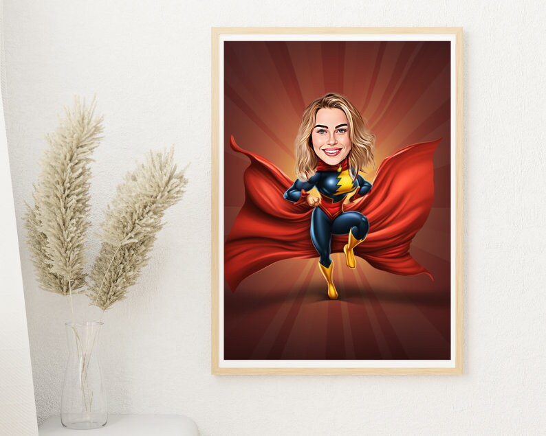 Personalised Ms Marvel Caricature