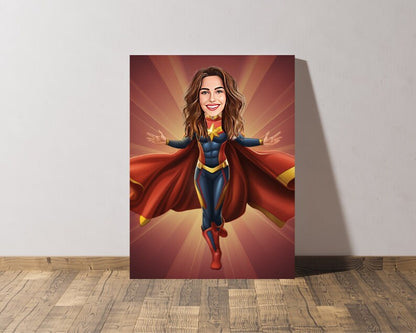 Personalised Captain Marvel Caricature