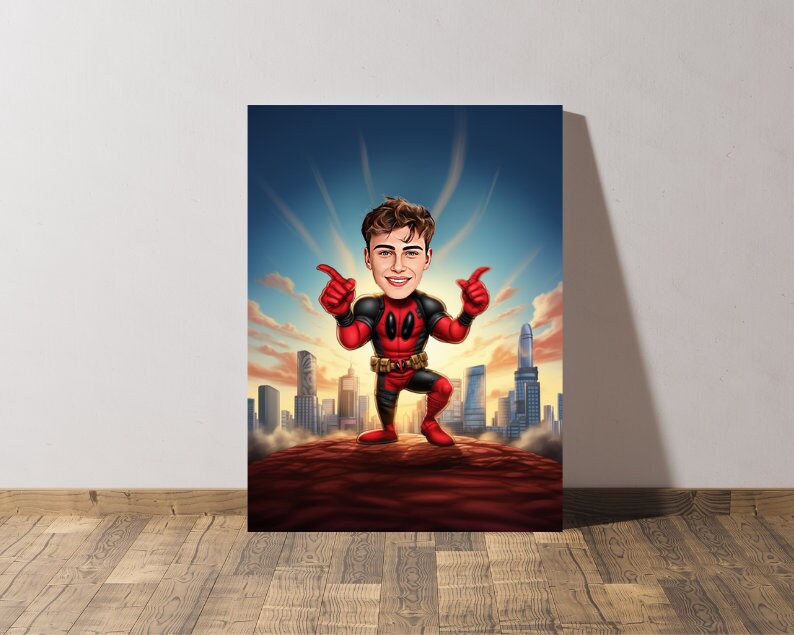 Personalised Deadpool Caricature
