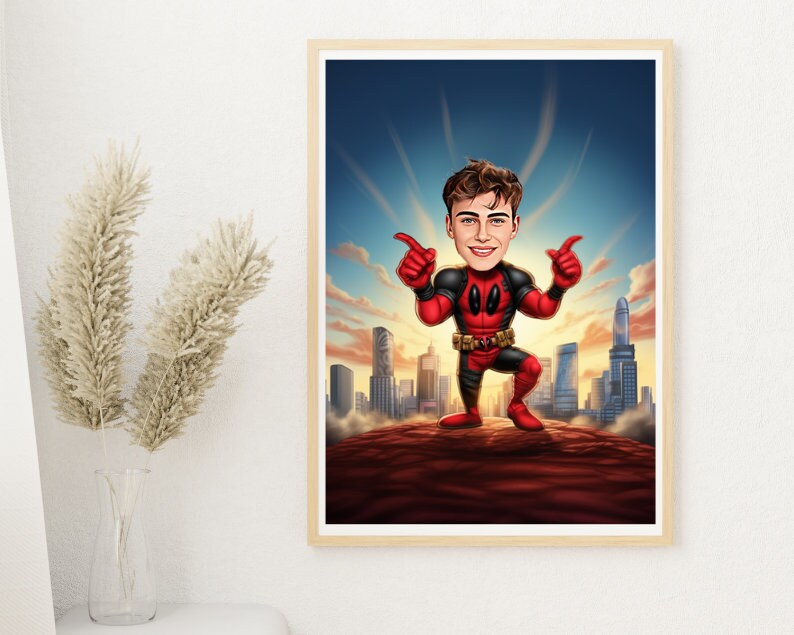 Personalised Deadpool Caricature