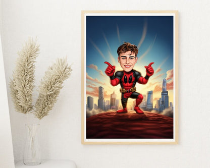 Personalised Deadpool Caricature