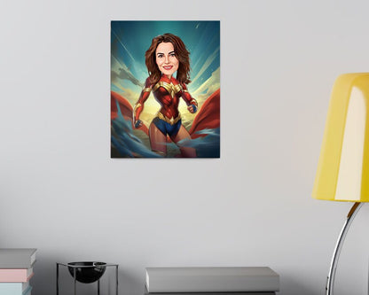 Personalised Wonder Woman Caricature