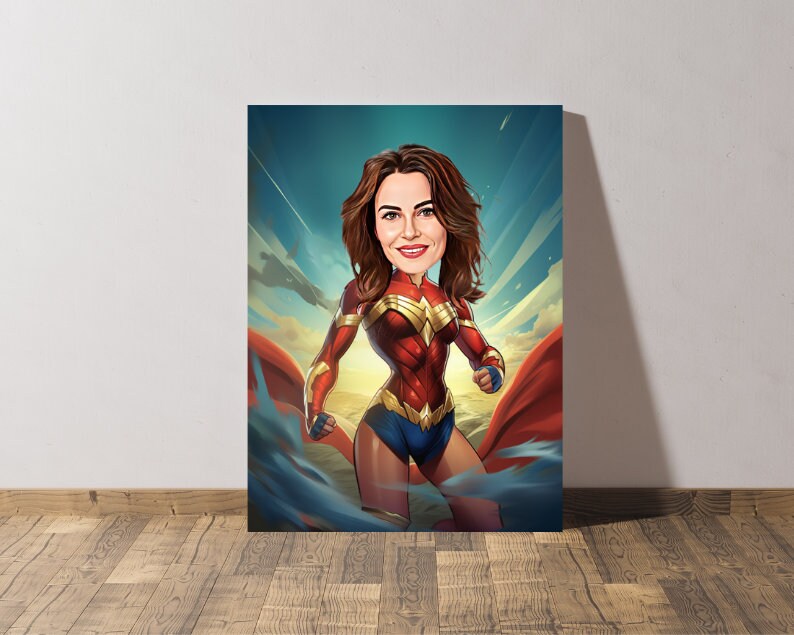 Personalised Wonder Woman Caricature