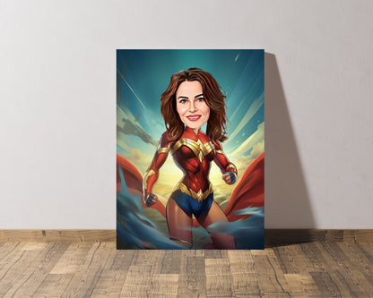 Personalised Wonder Woman Caricature