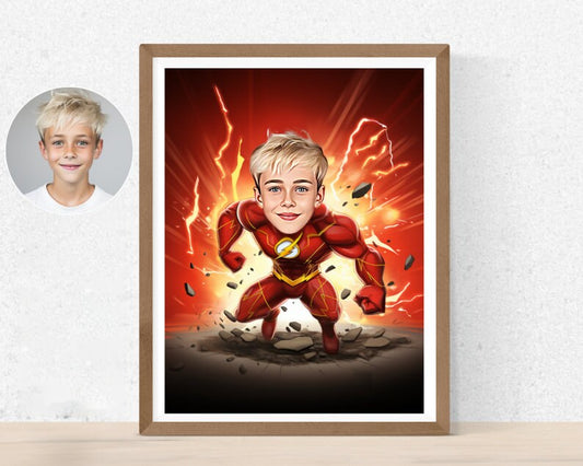 Personalised The Flash Caricature