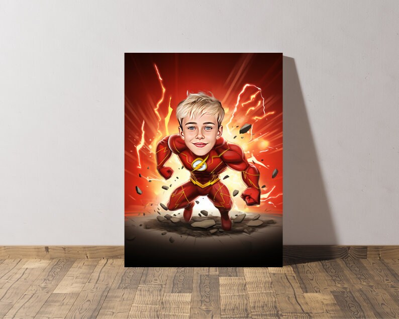 Personalised The Flash Caricature