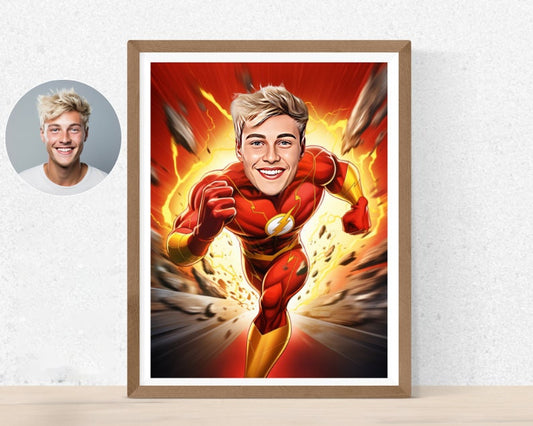 Personalised The Flash Caricature