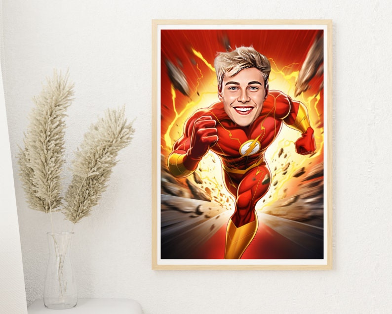 Personalised The Flash Caricature