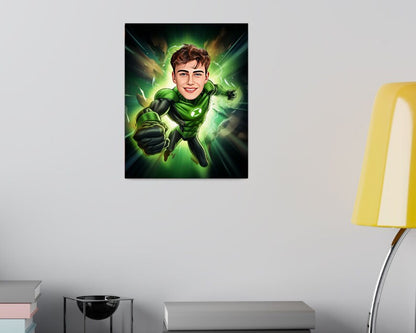 Personalised Green Lantern Caricature