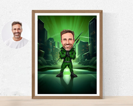 Personalised Green Arrow Caricature