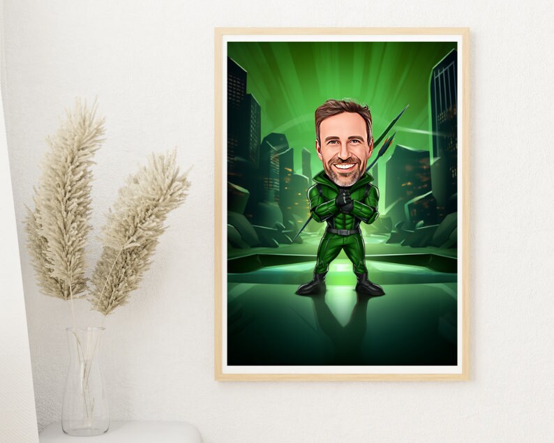 Personalised Green Arrow Caricature