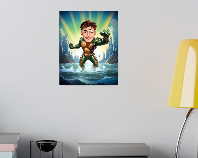 Personalised Aquaman Caricature